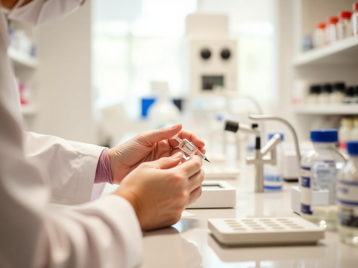 Pharmacist compounding a custom medication